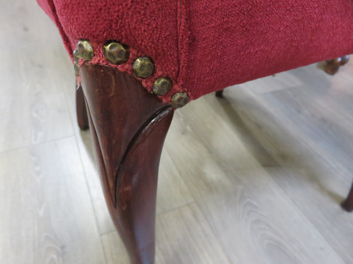Red Velvet Occasional Chair