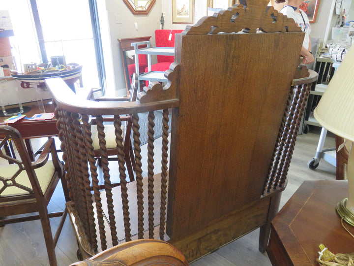 Antique Carved Settle Bench
