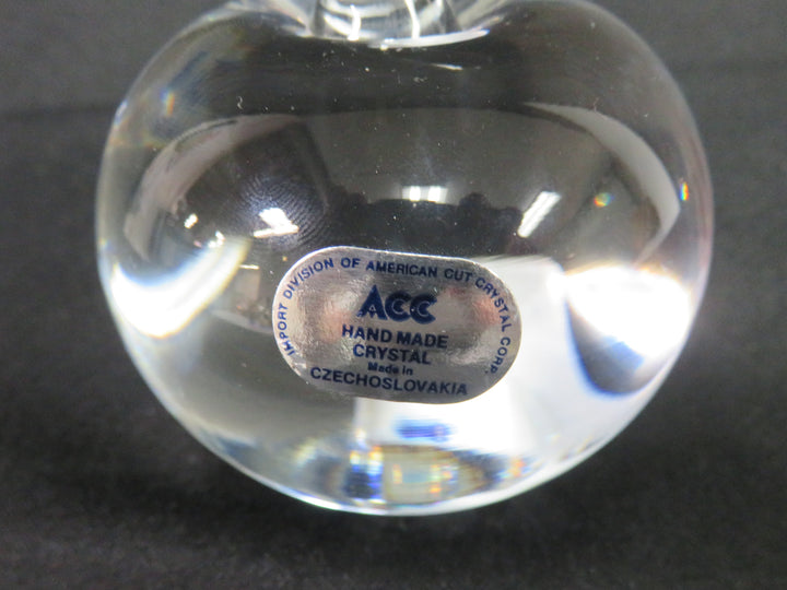 Crystal Apple Paperweight