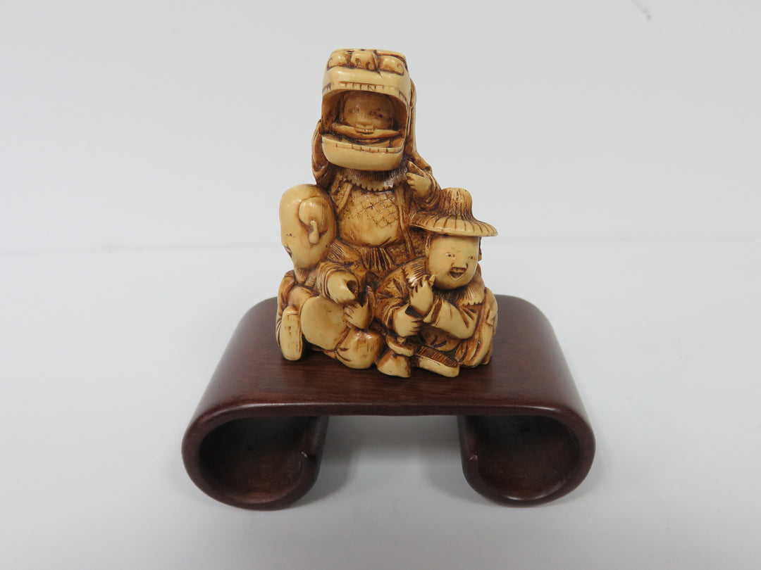 Japanese Netsuke Figure on Stand