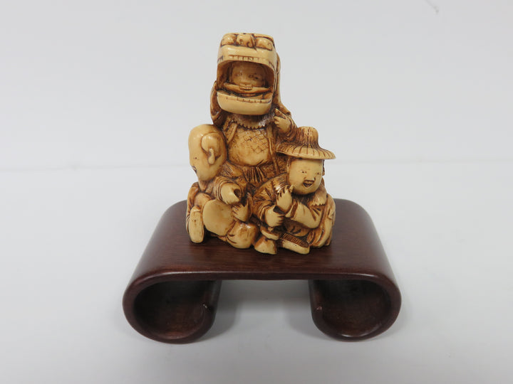 Japanese Netsuke Figure on Stand