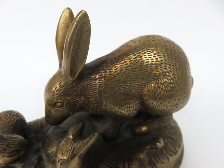 Mother Bunny and Babies Sculpture