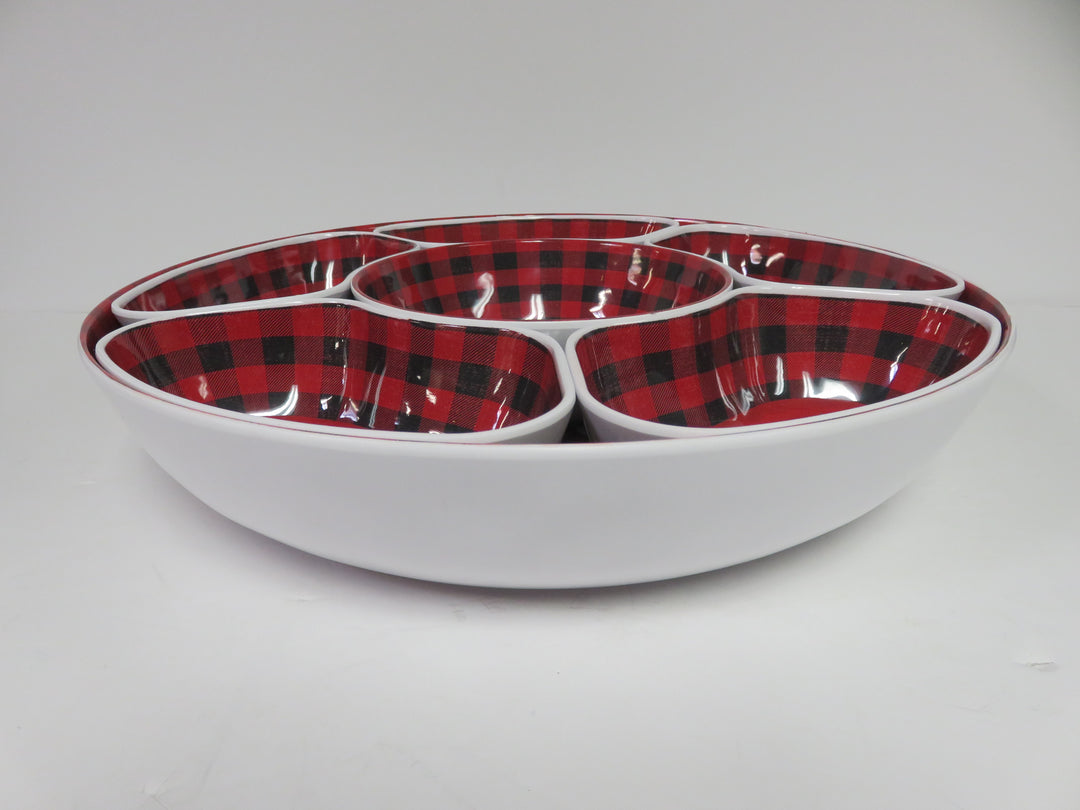 Christmas Plaid Lazy Susan