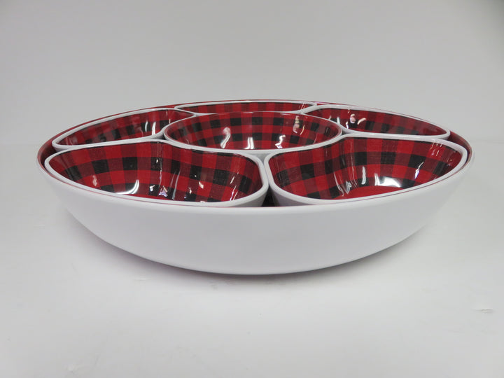Christmas Plaid Lazy Susan