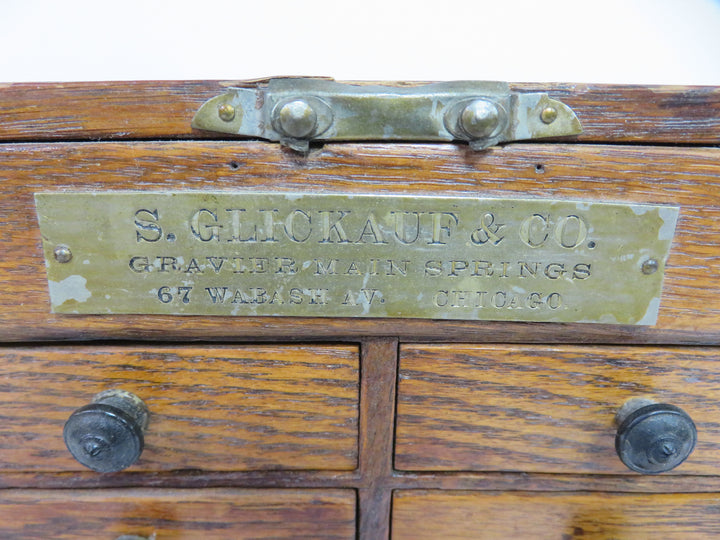 Oak Watchmaker's Cabinet