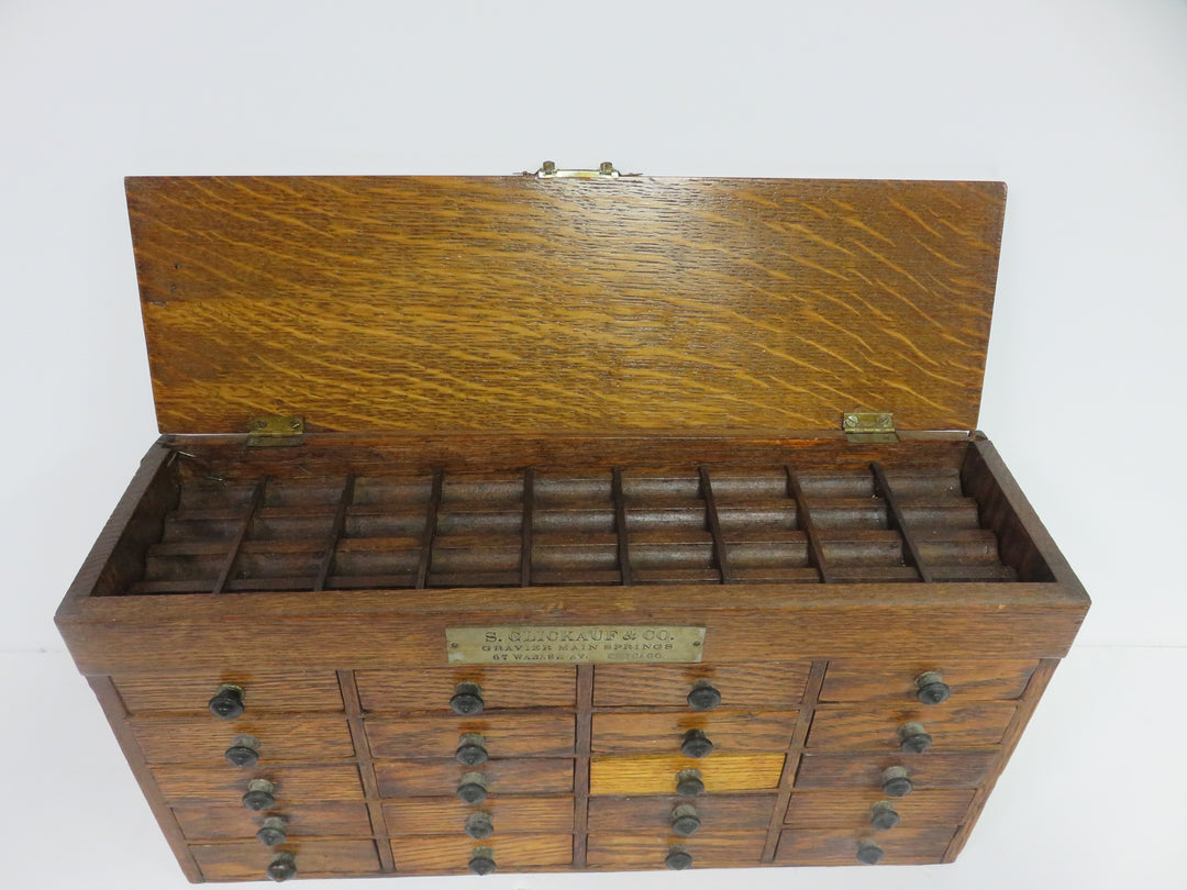 Oak Watchmaker's Cabinet