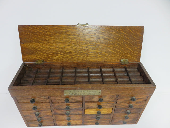 Oak Watchmaker's Cabinet