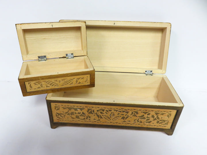 Two Handcrafted Keepsake Boxes