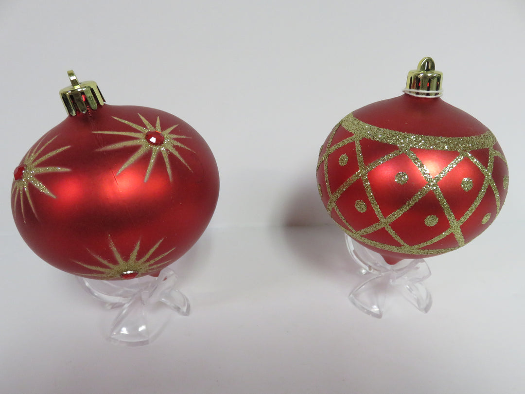 Set of Red and Gold Ornaments