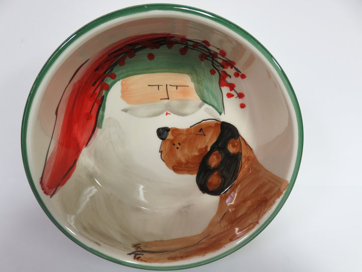 Vietri Old St. Nick Dog Bowl