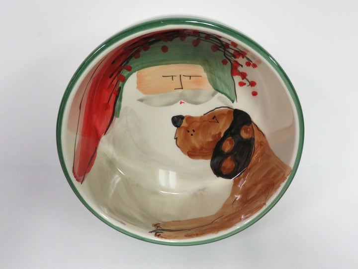 Vietri Old St. Nick Dog Bowl