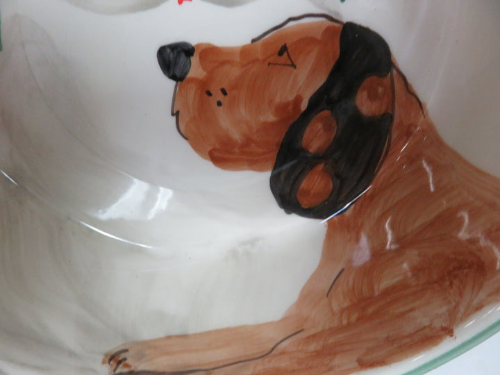 Vietri Old St. Nick Dog Bowl