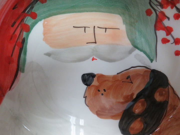 Vietri Old St. Nick Dog Bowl