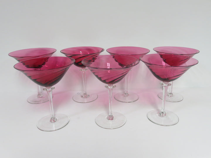 F. Schmidt Cranberry Martini Glasses