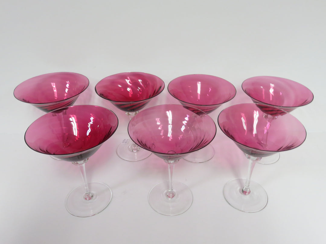 F. Schmidt Cranberry Martini Glasses