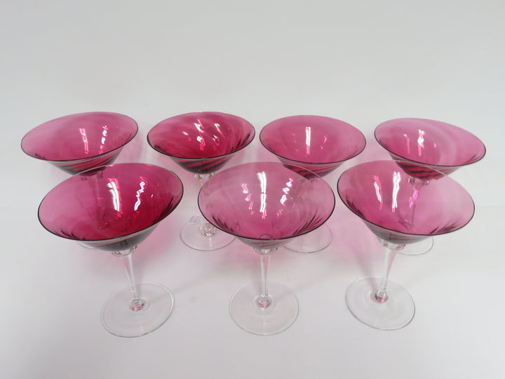 F. Schmidt Cranberry Martini Glasses