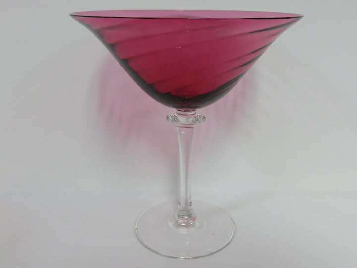 F. Schmidt Cranberry Martini Glasses