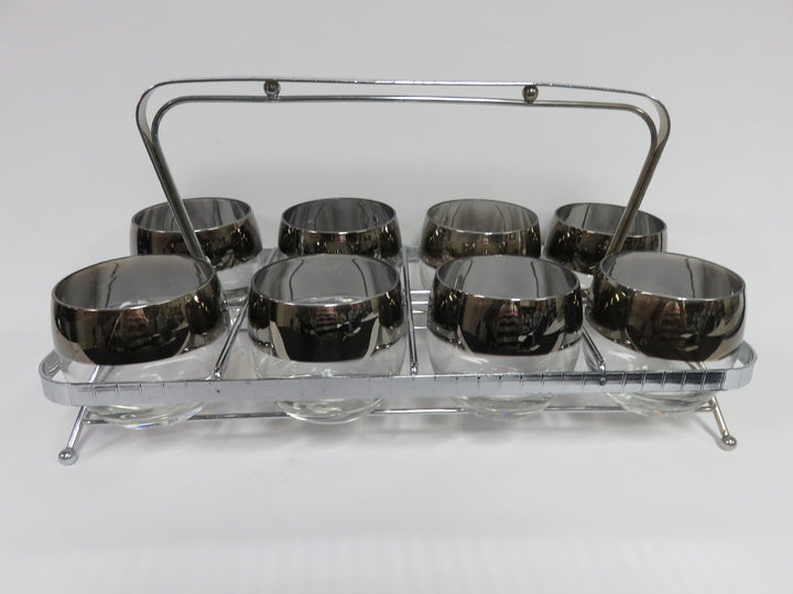 Set of Low Ball Glasses and Carrier