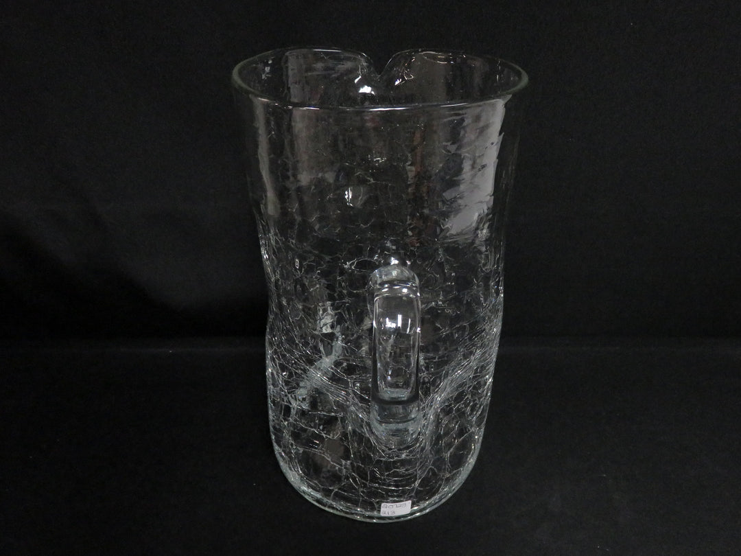 Crackle Textured Glass Pitcher