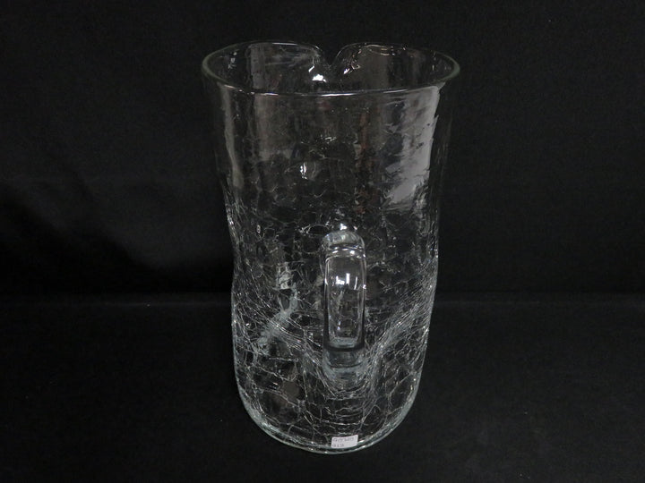 Crackle Textured Glass Pitcher