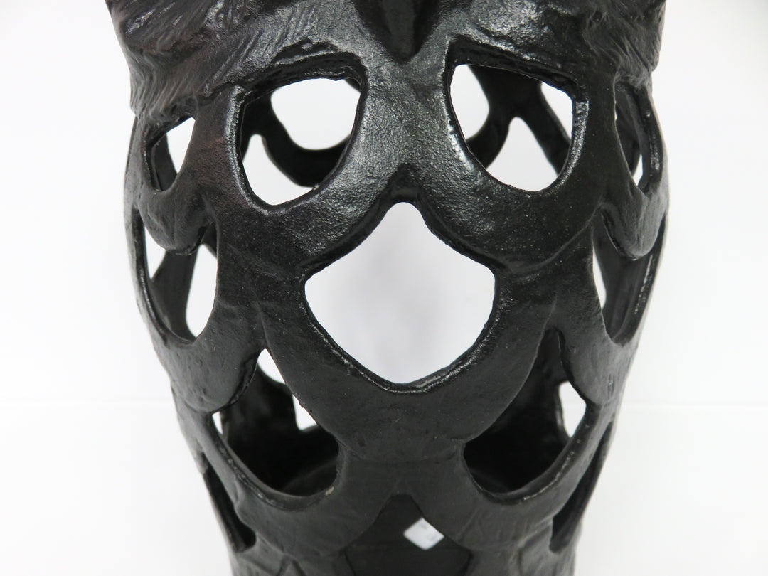 Large Metal Owl Lantern