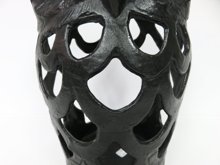 Large Metal Owl Lantern