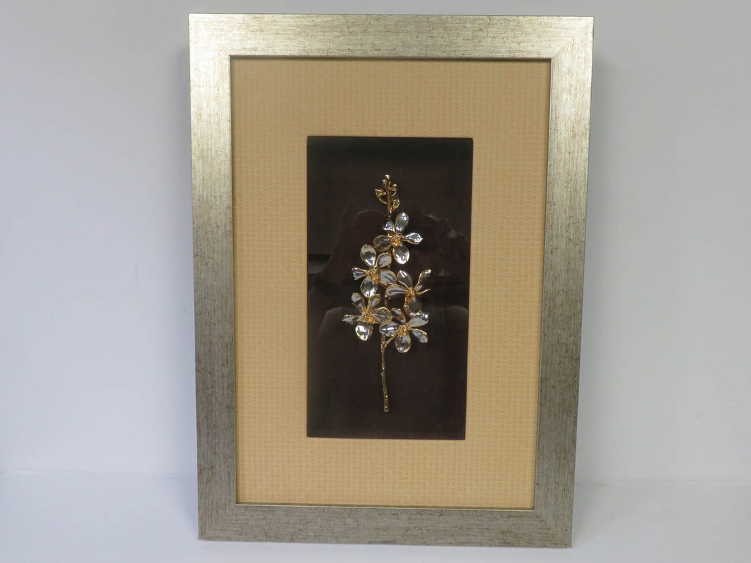 Gold Plated Floral Branch Shadowbox