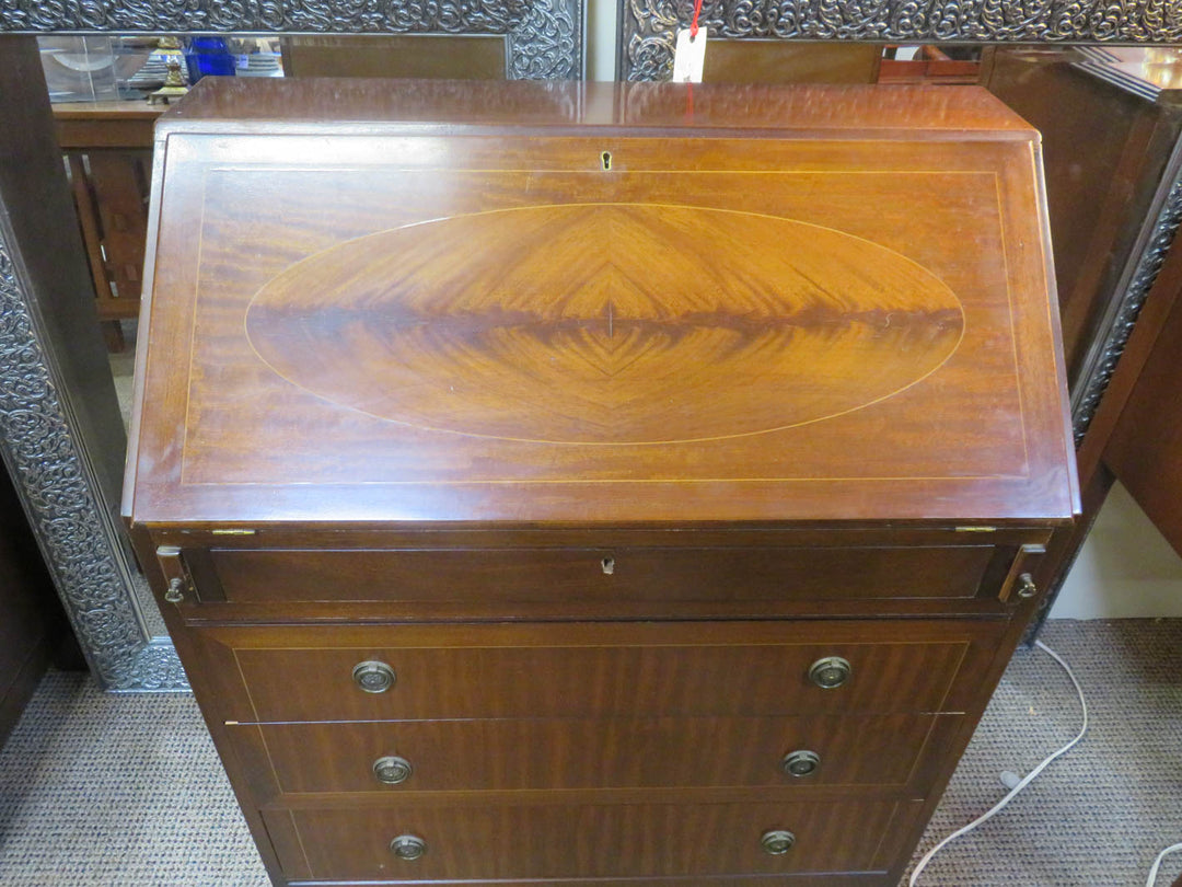 Burled Wood Secretary Desk
