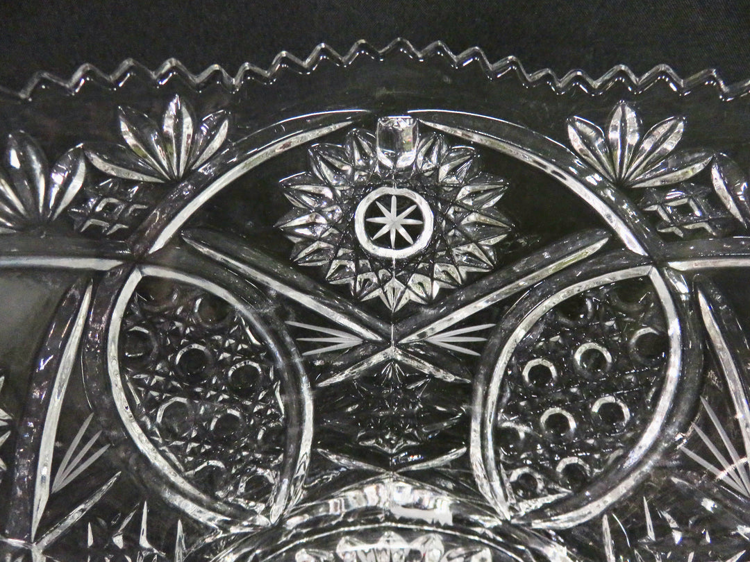 Oval Glass Covered Bowl