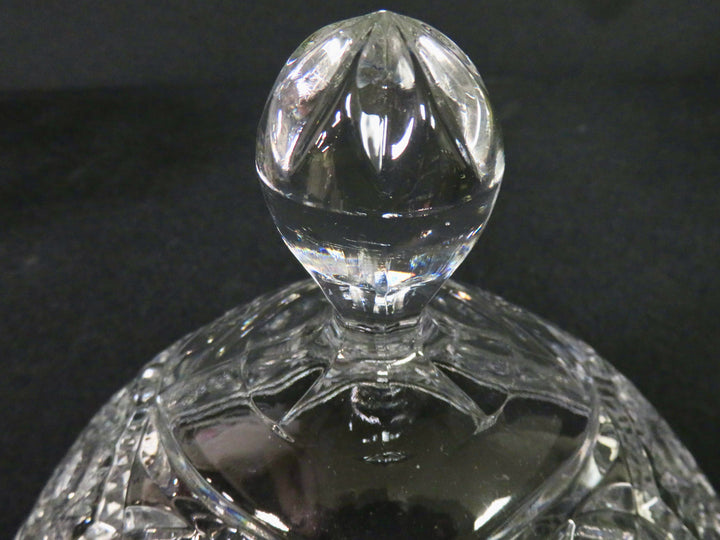 Oval Glass Covered Bowl