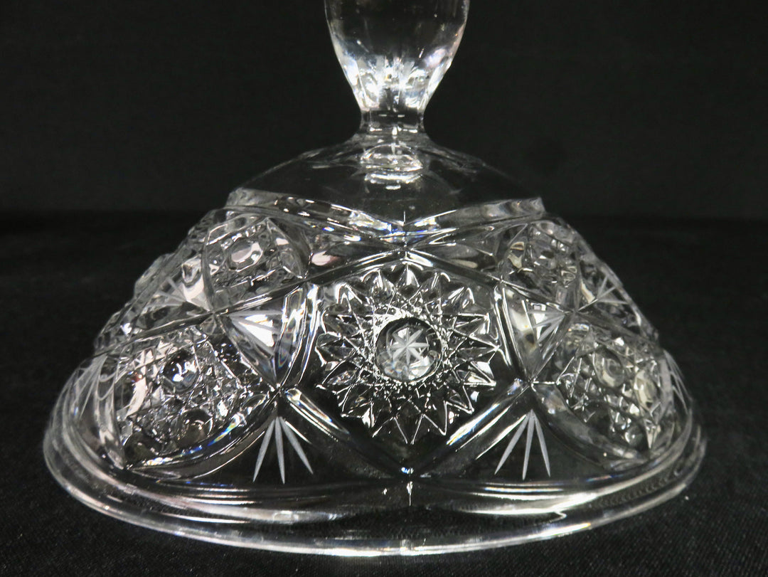 Oval Glass Covered Bowl