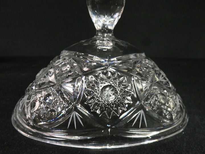 Oval Glass Covered Bowl