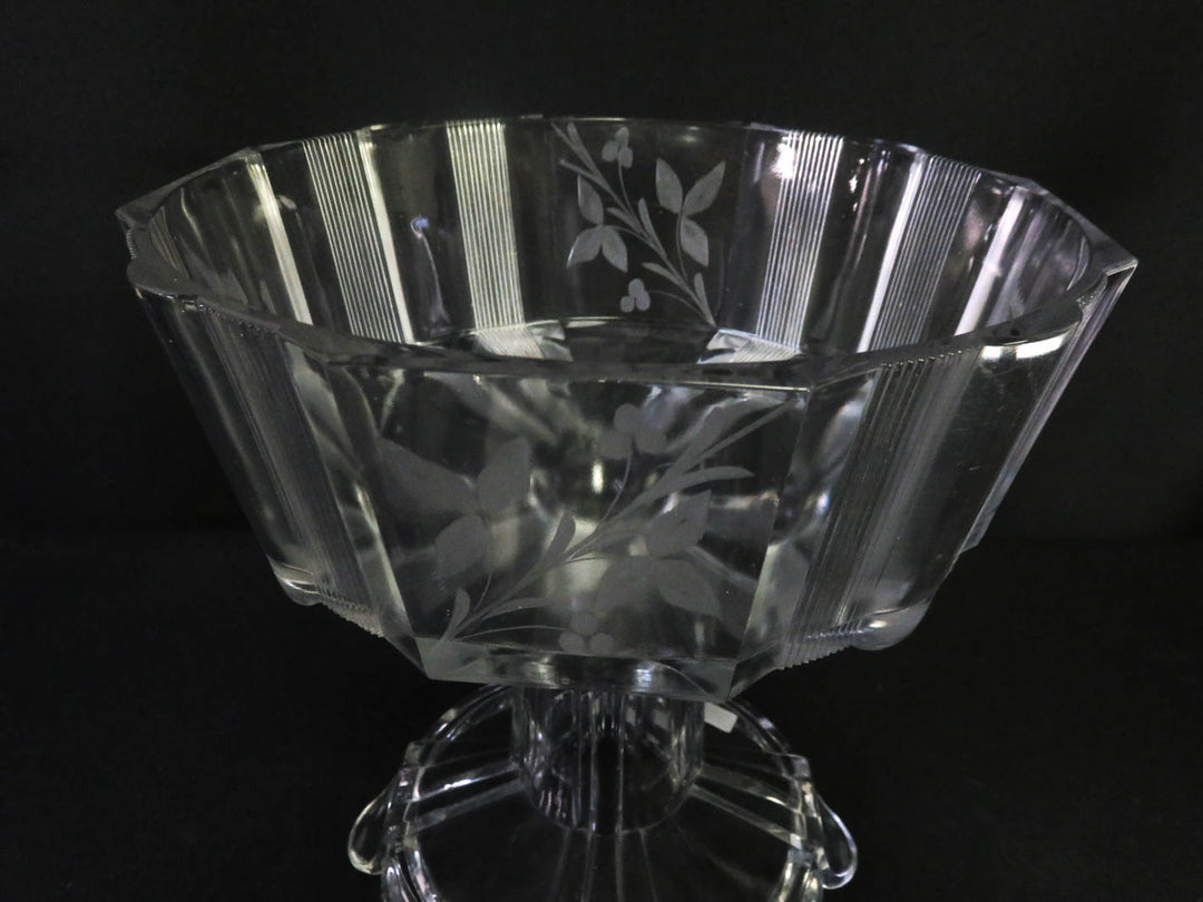 Etched Glass Bowl