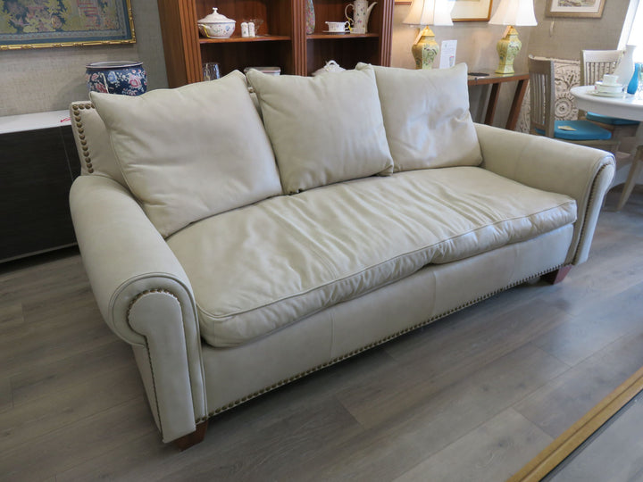 Custom Parchment Leather Sofa