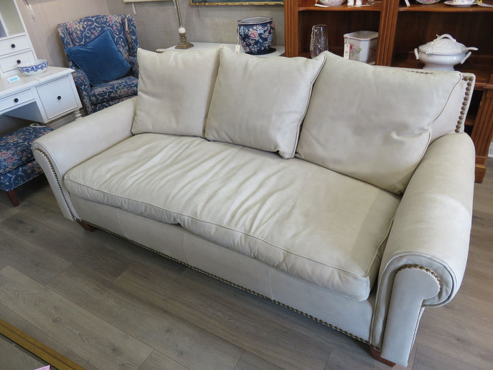 Custom Parchment Leather Sofa