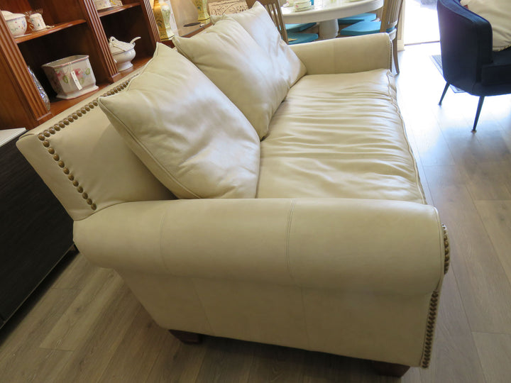 Custom Parchment Leather Sofa