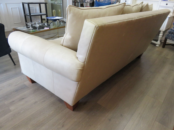 Custom Parchment Leather Sofa