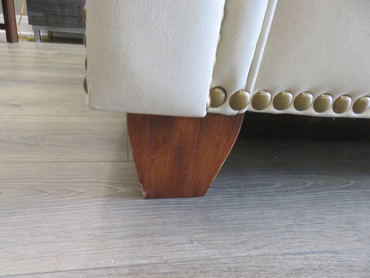 Custom Parchment Leather Sofa