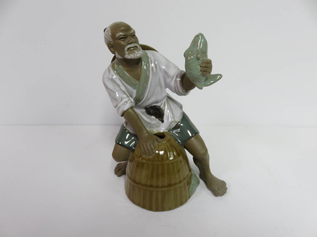 Mudman Fish & Basket Figurine