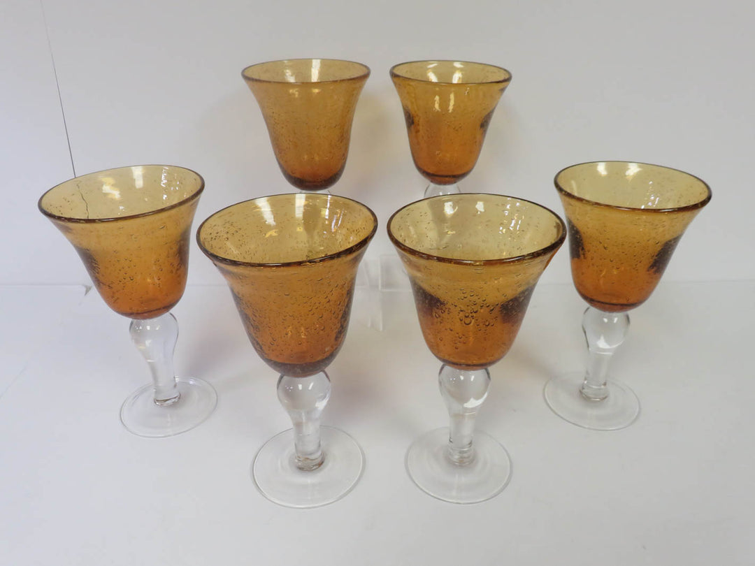 Amber Water Goblets