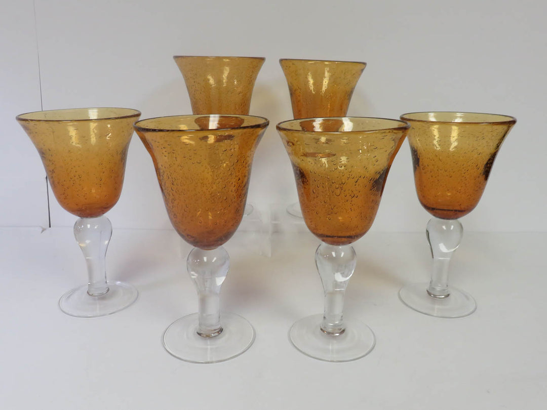 Amber Water Goblets