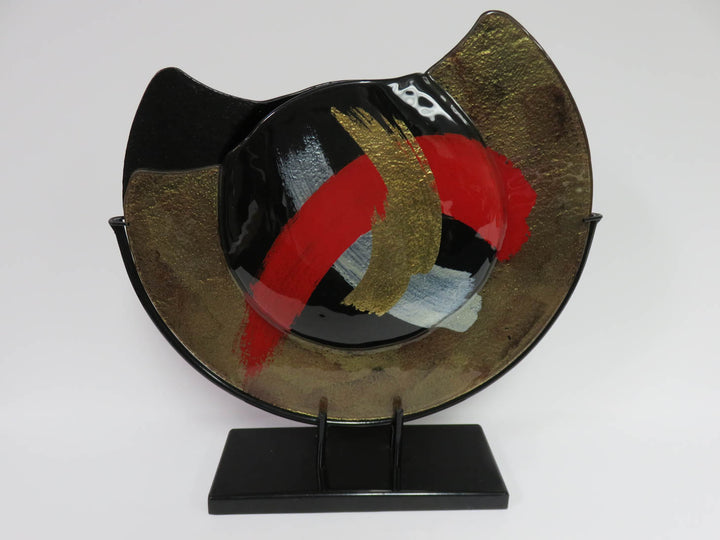 Art Glass Vase on Stand