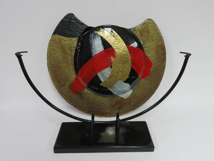 Art Glass Vase on Stand