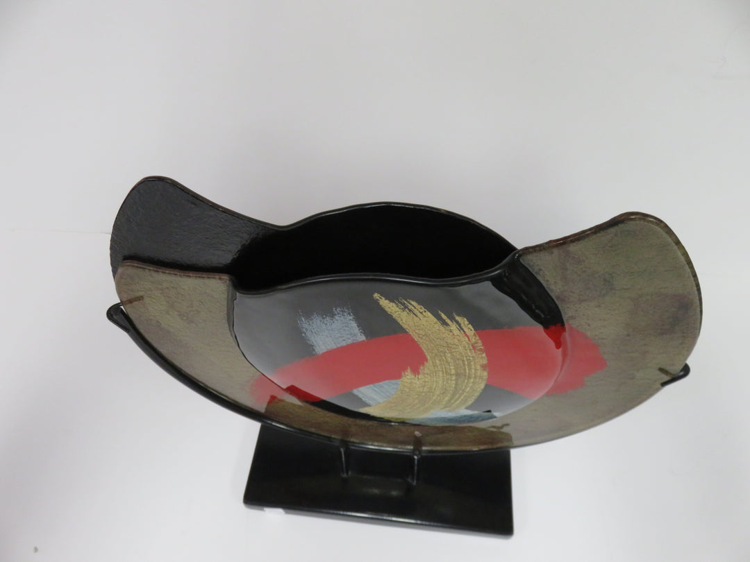 Art Glass Vase on Stand