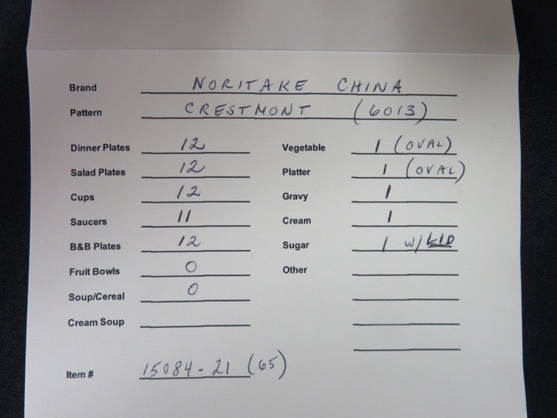 Noritake China Set