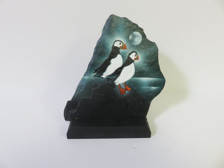 Puffins on Slate