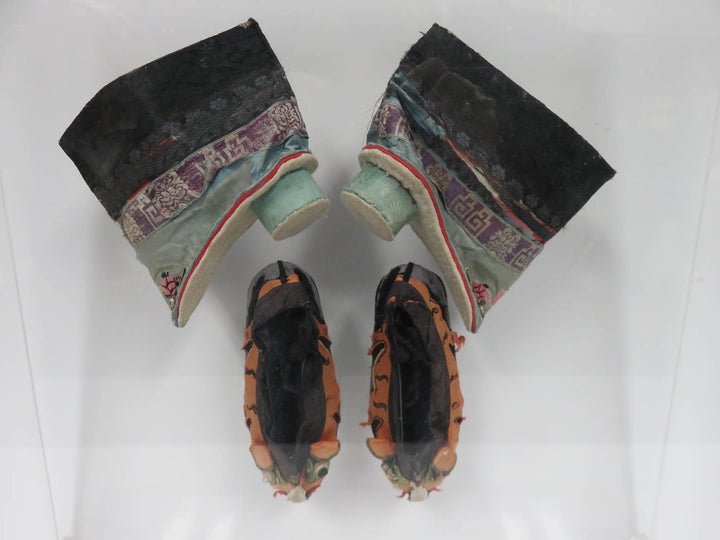 Antique Chinese Silk Lotus Slippers