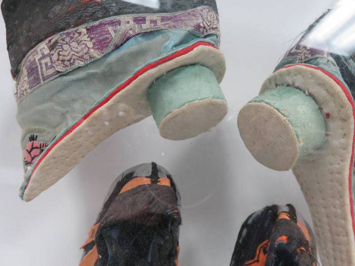 Antique Chinese Silk Lotus Slippers