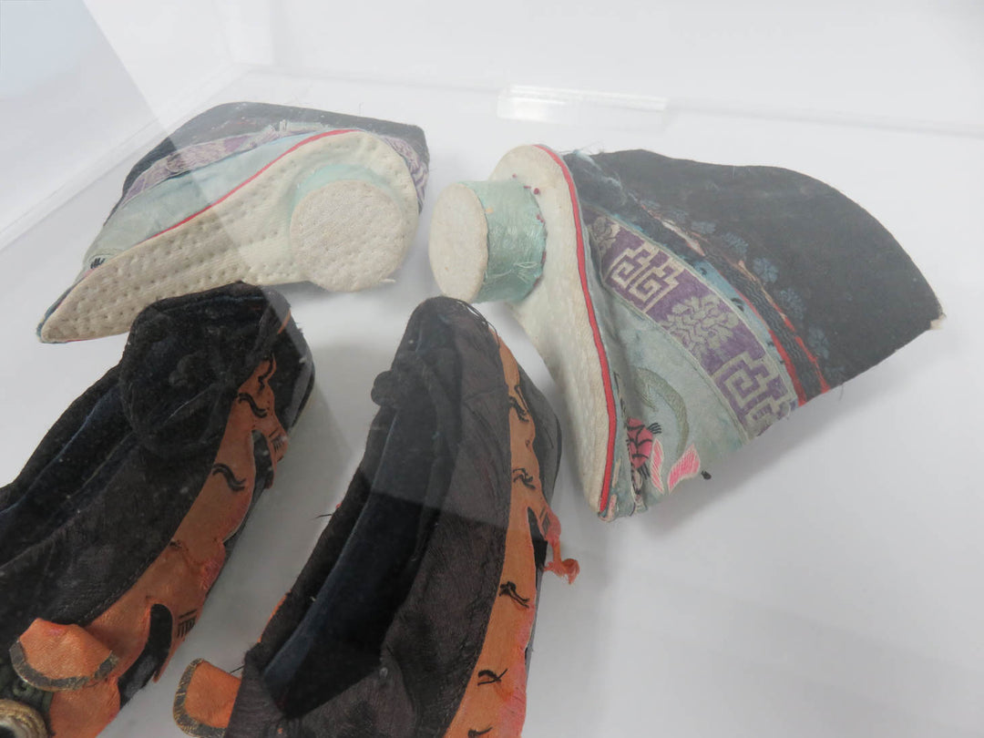 Antique Chinese Silk Lotus Slippers