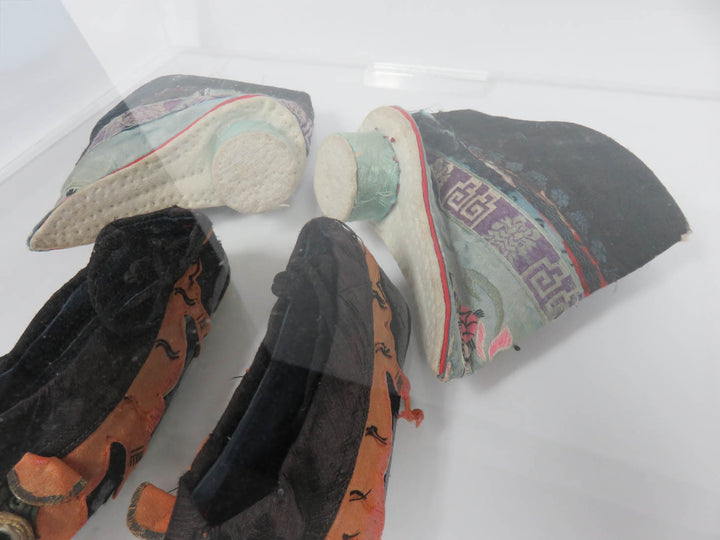 Antique Chinese Silk Lotus Slippers